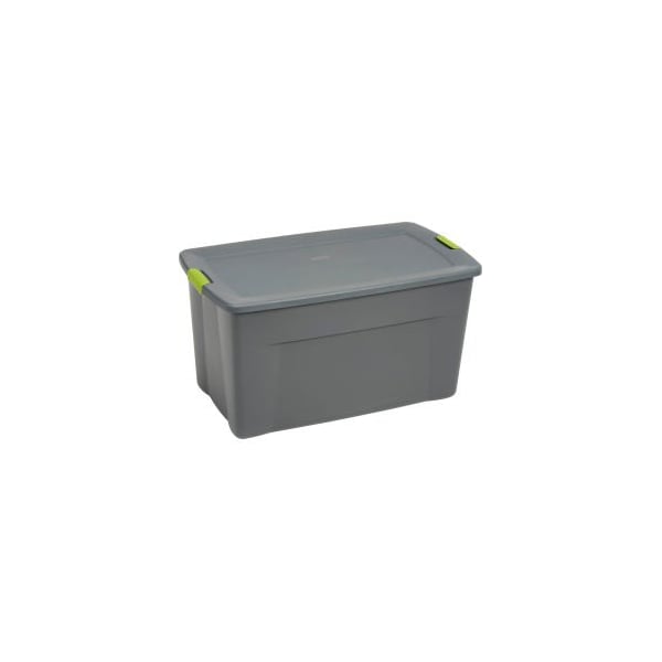 Sterilite Storage Tote W/ Lid, 45 gal, 36-1/2 in L x 21 in W x 19-1/2 in H, Gray, 4 PK 19483V04 - main